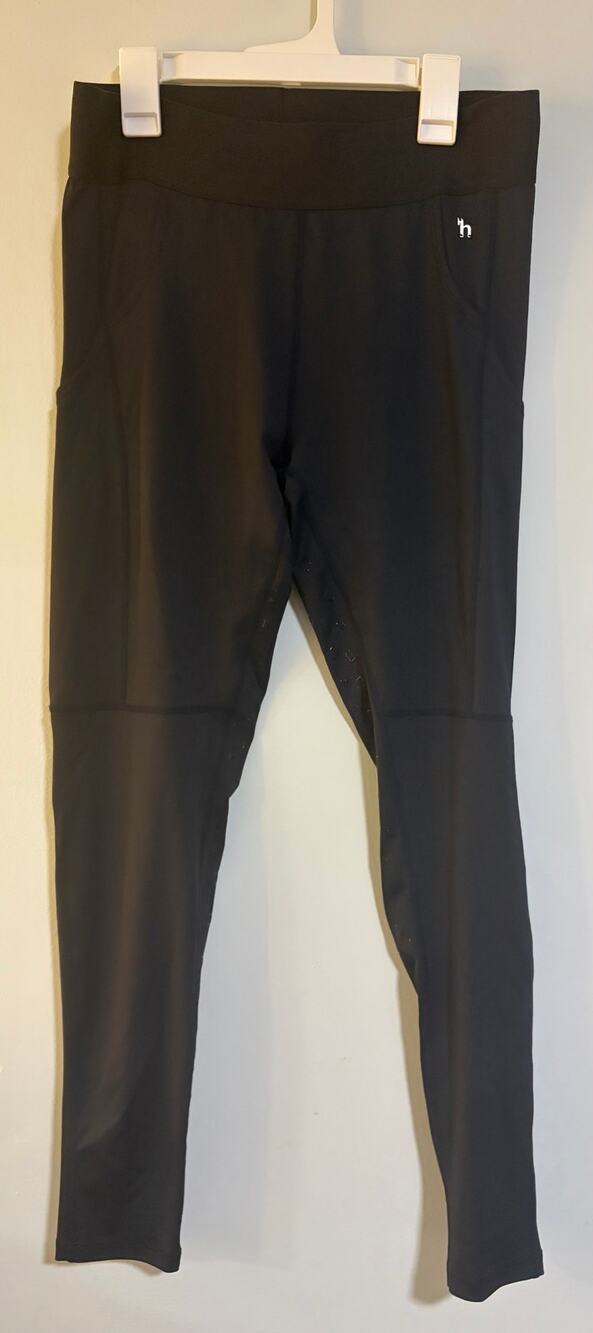 Horze Nadia Womens Riding Tights 28 Black Full Grip 4 Pocket Equestrian NWT